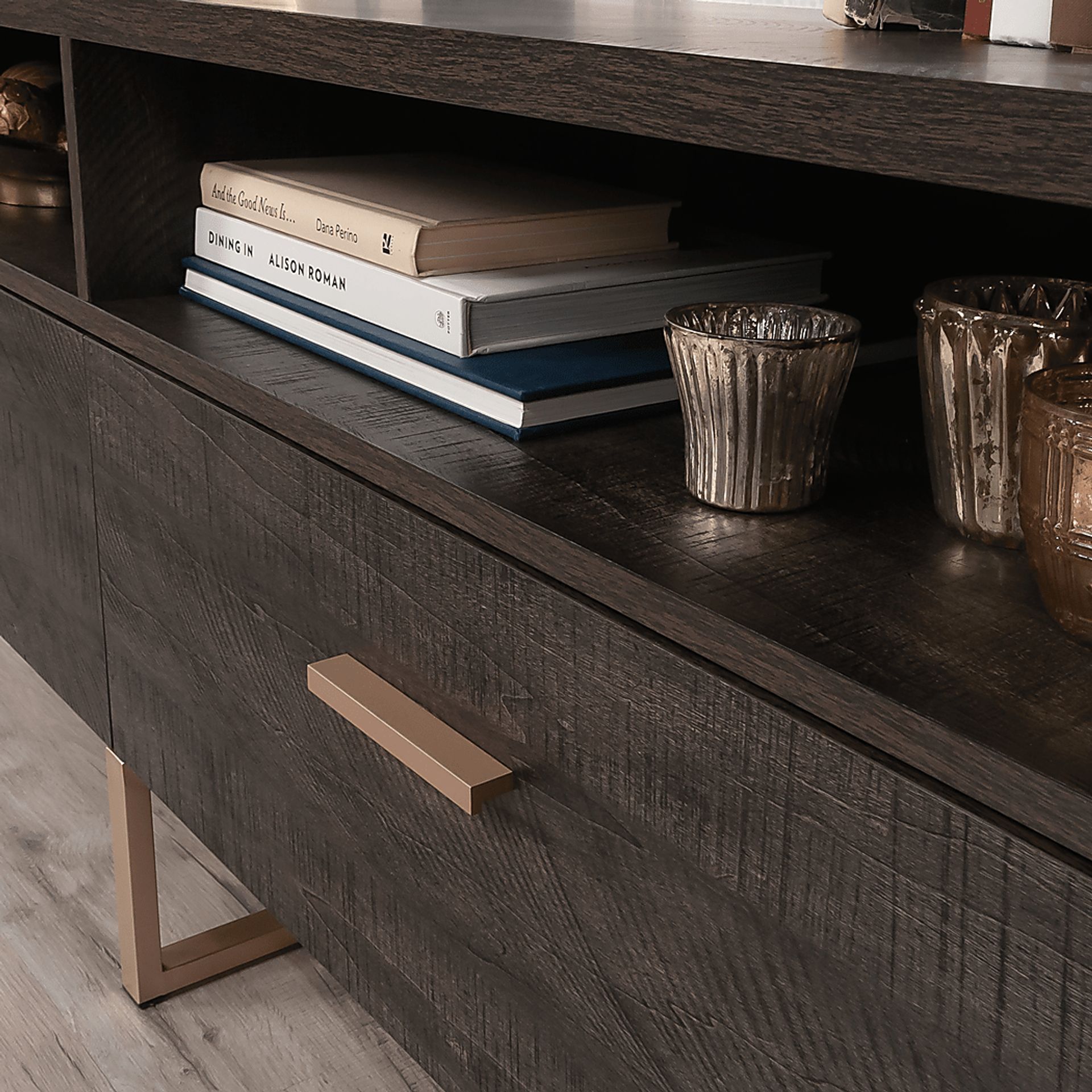 Betanray Dark Brown 60 in. Console - Image 3