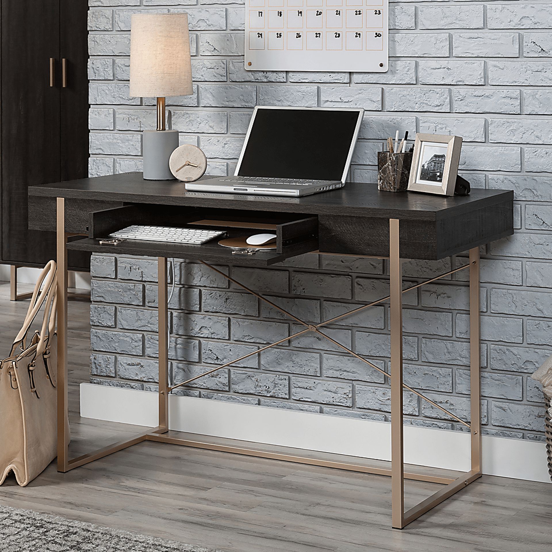 Betanray Dark Brown Desk - Image 2