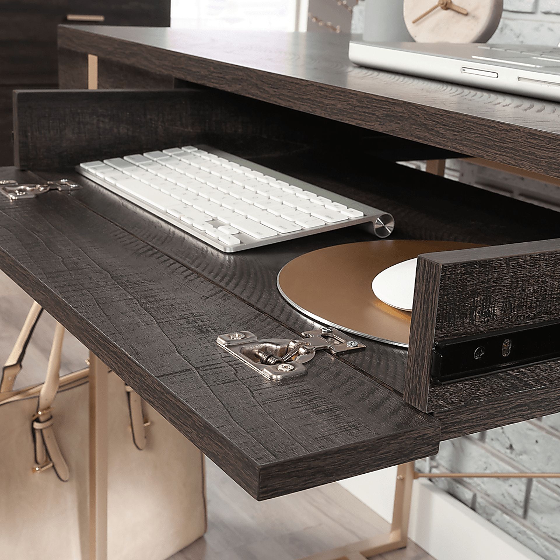 Betanray Dark Brown Desk - Image 3