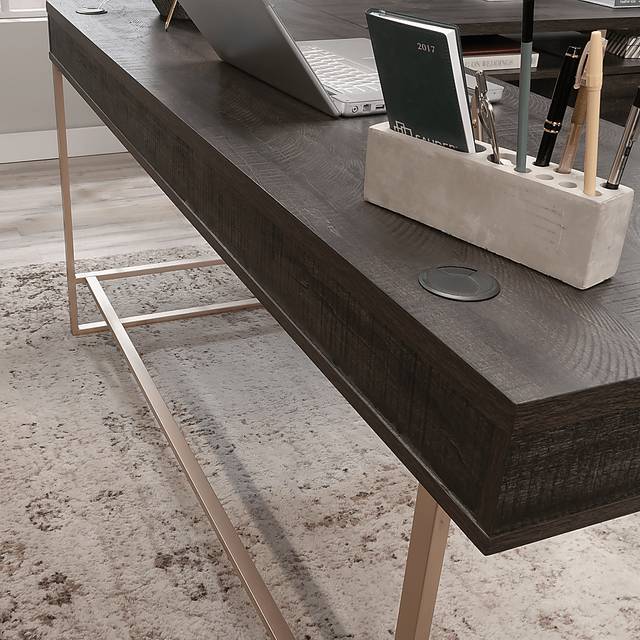 Betanray Dark Brown L-Desk - Thumbnail - Image 5