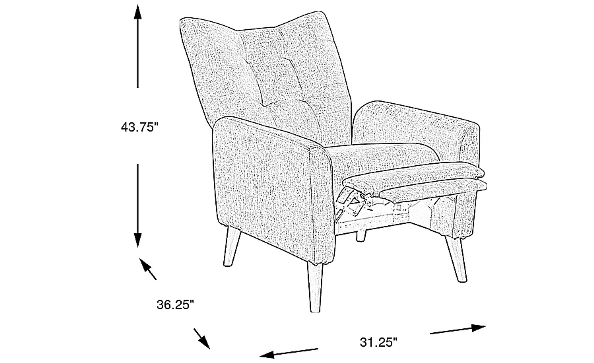 Dimension Image. Please refer to the Dimension Tab on this page for dimension details.