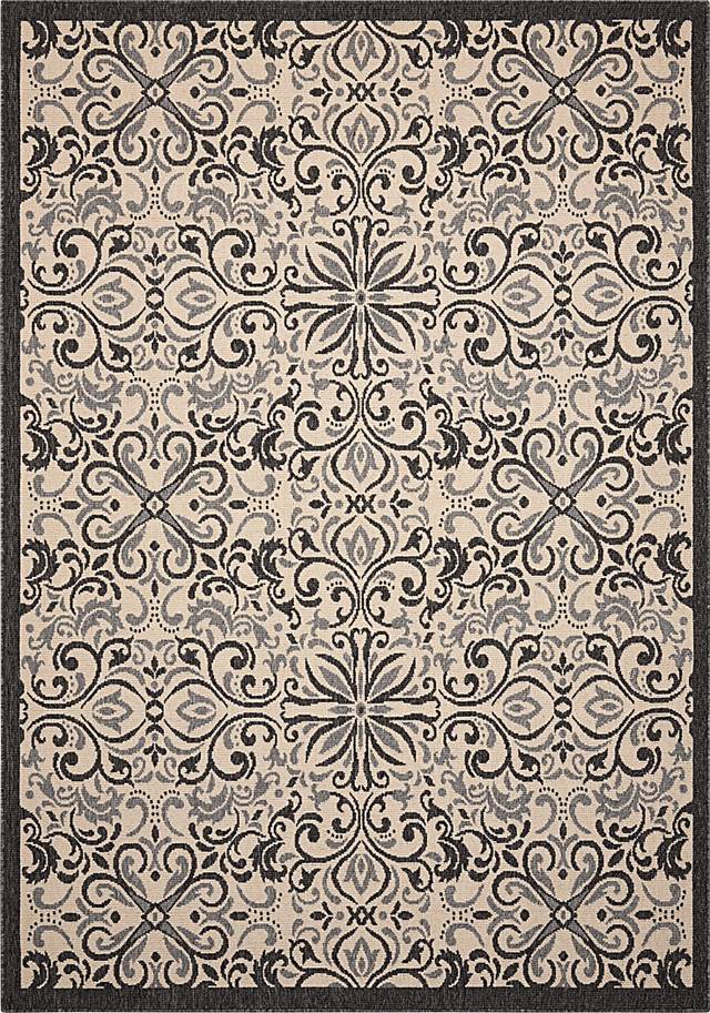 Bethia Ivory 5' x 8'  Indoor/Outdoor Rug - Thumbnail - Image 1