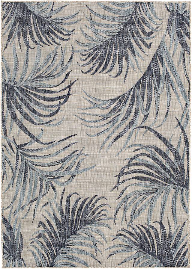 Bethune Shores Dark Blue 5' x 7'3 Indoor/Outdoor Rug - Thumbnail - Image 1