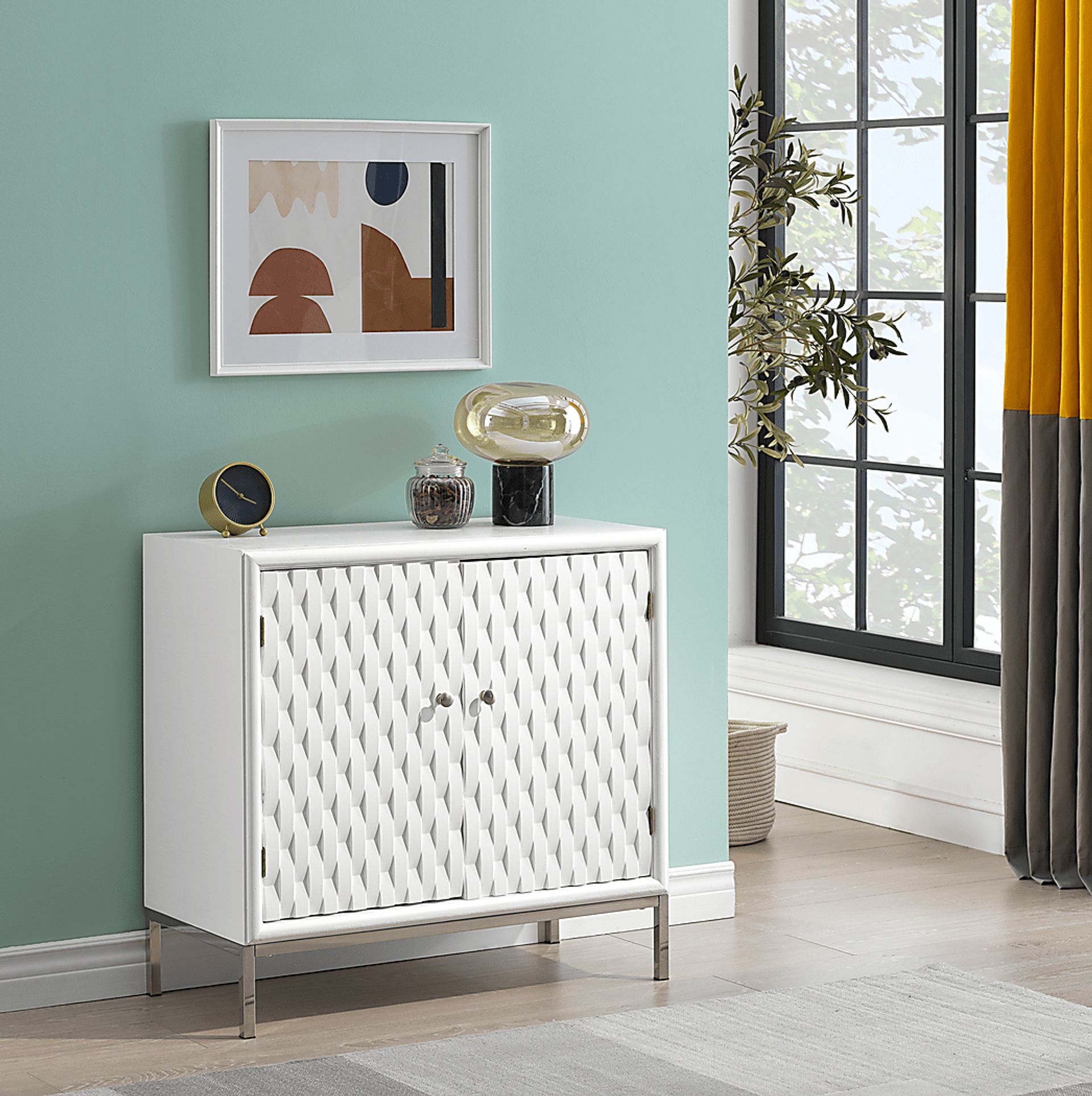 Betrand White Accent Cabinet - Image 5