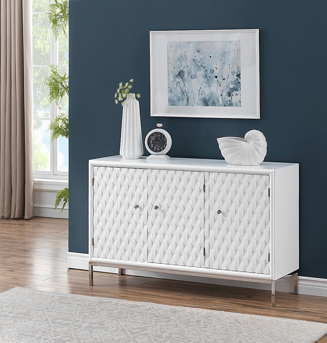 Betrand White Credenza - Rooms To Go