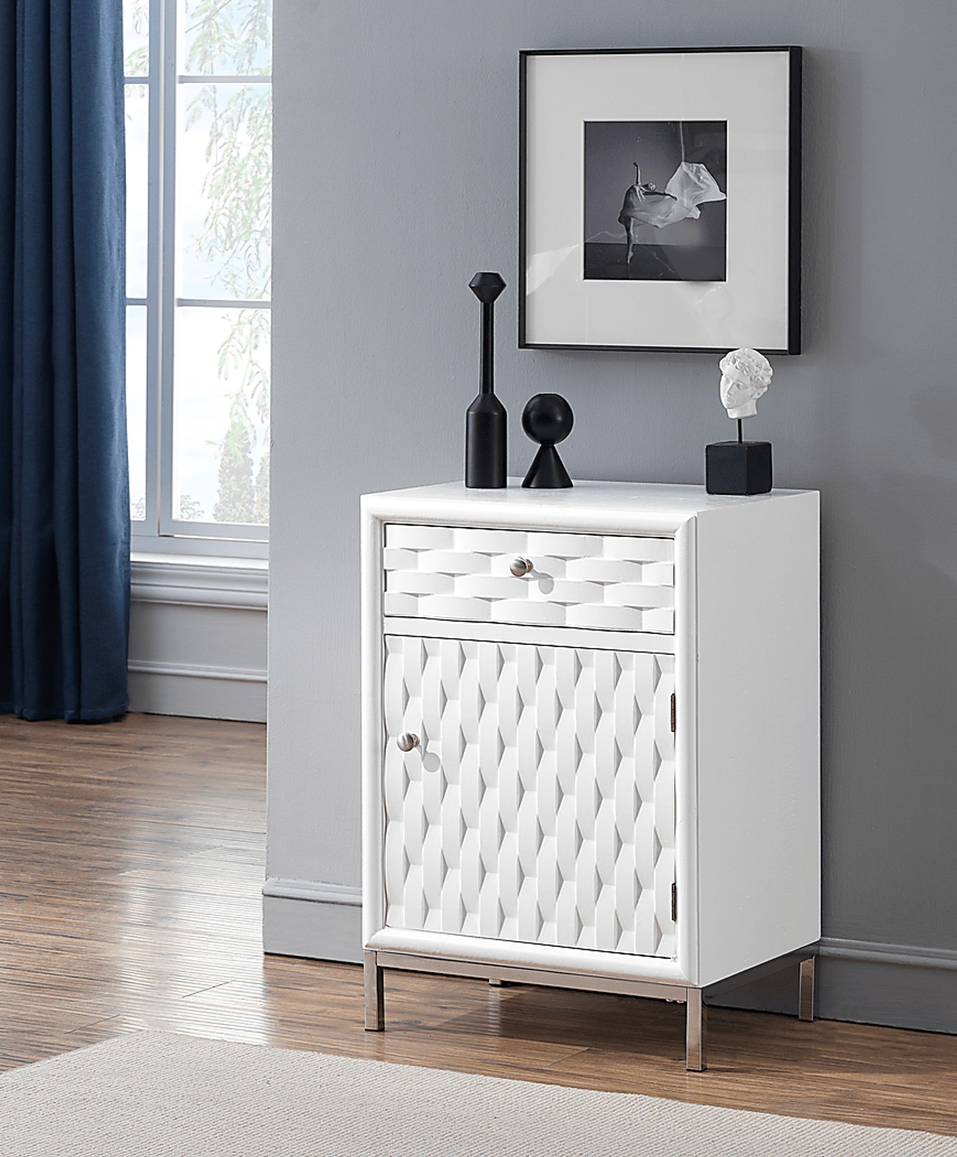 Betrand White Side Table - Image 5