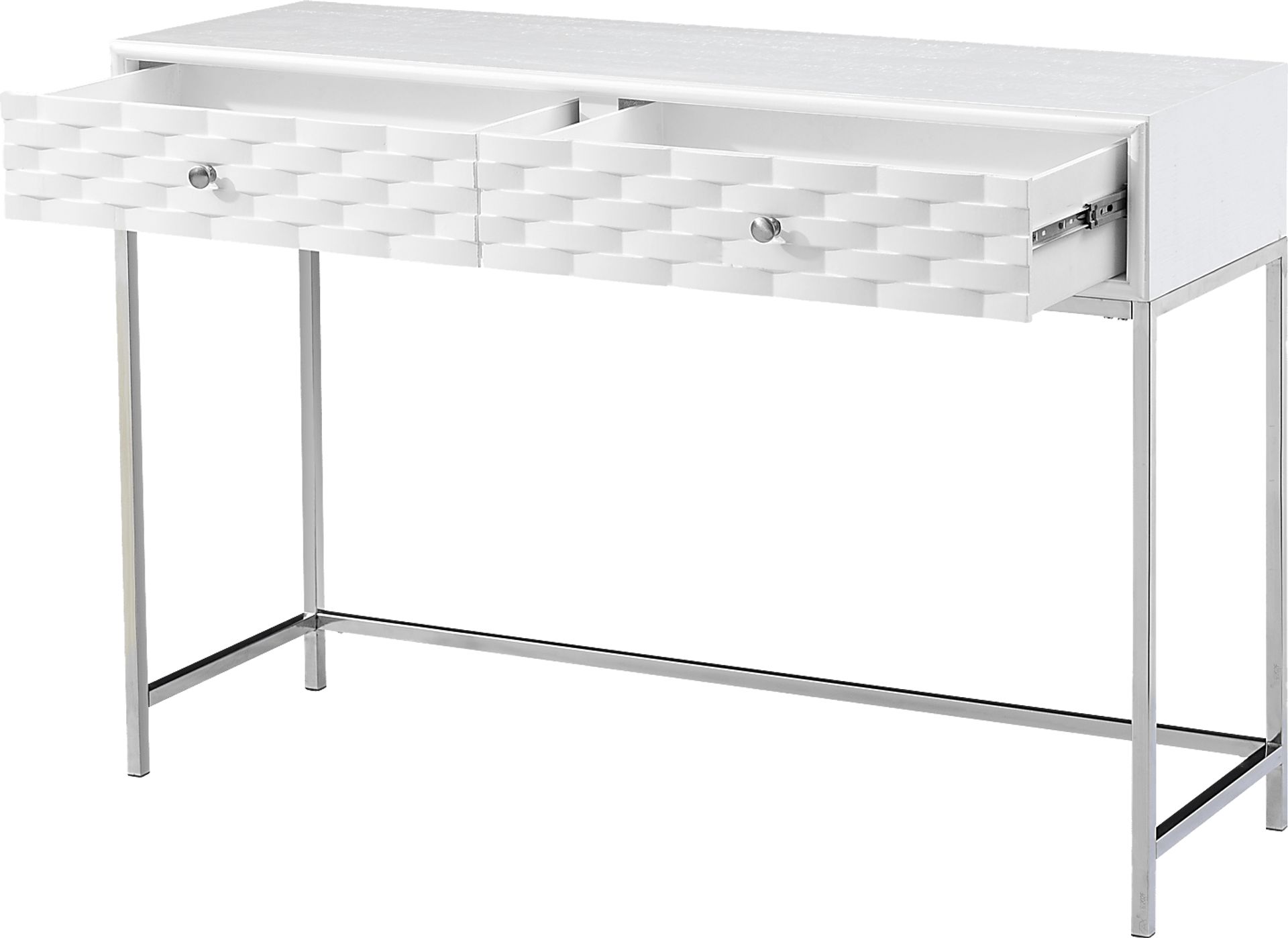 Betrand White Sofa Table - Image 3