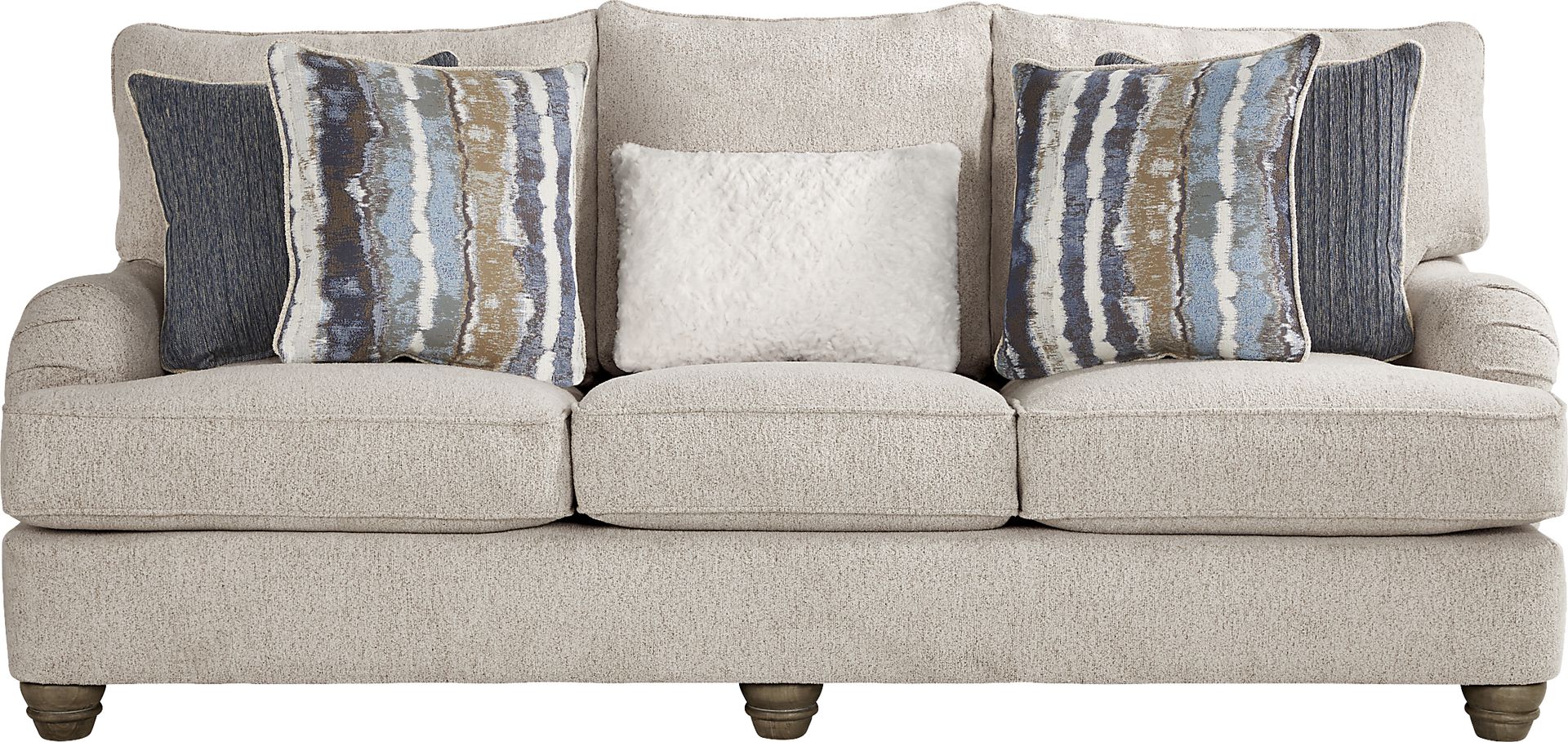 Beverly Glen Beige Chenille Fabric Sofa | Rooms to Go