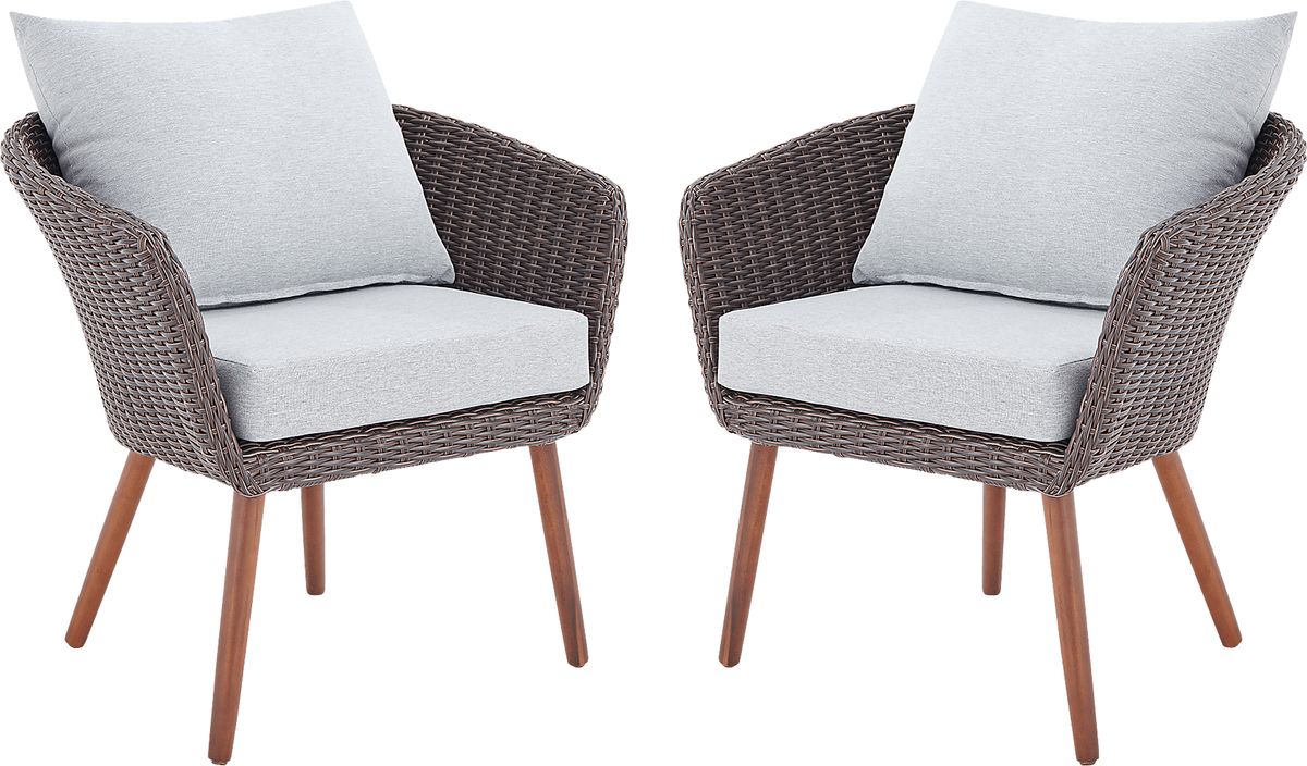 Beverly Shores Gray Polyester Fabric Outdoor Accent Chair Rooms to Go