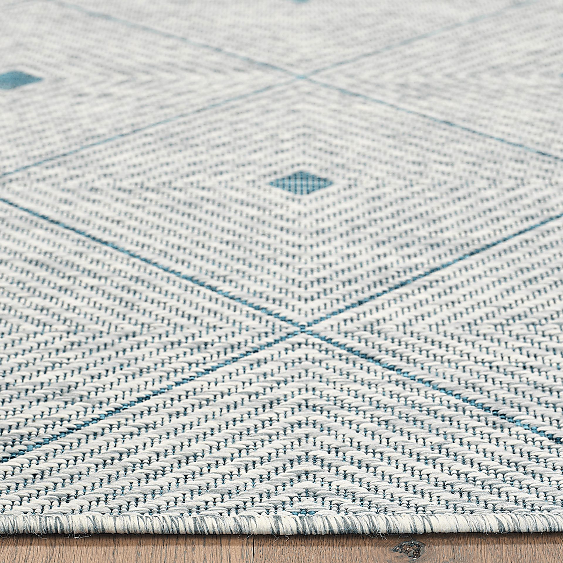 Beverpon Blue/Gray 7'9 x 9'9 Indoor/Outdoor Rug - Image 3