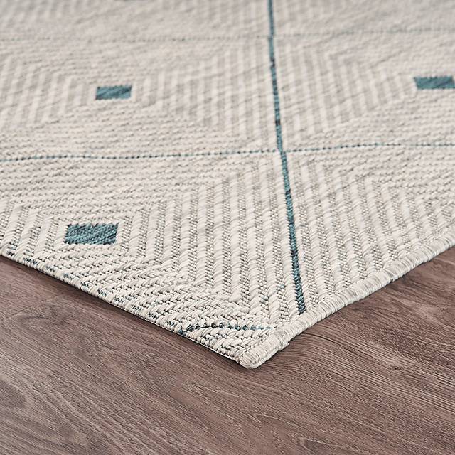 Beverpon Blue/Gray 7'9 x 9'9 Indoor/Outdoor Rug - Thumbnail - Image 6