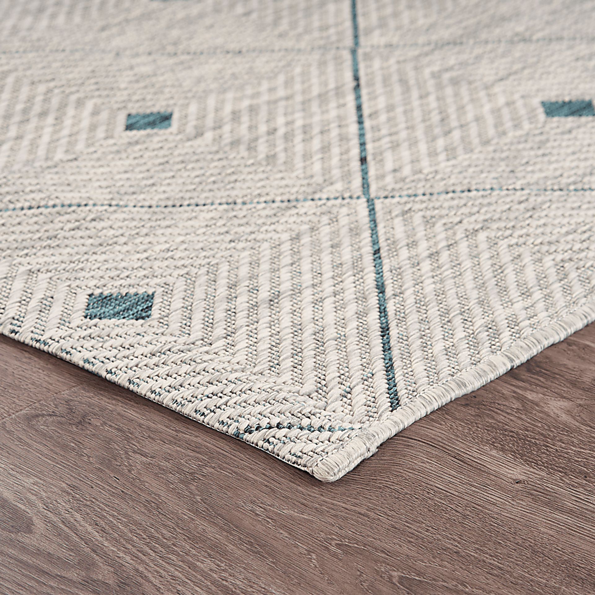 Beverpon Blue/Gray 7'9 x 9'9 Indoor/Outdoor Rug - Image 6
