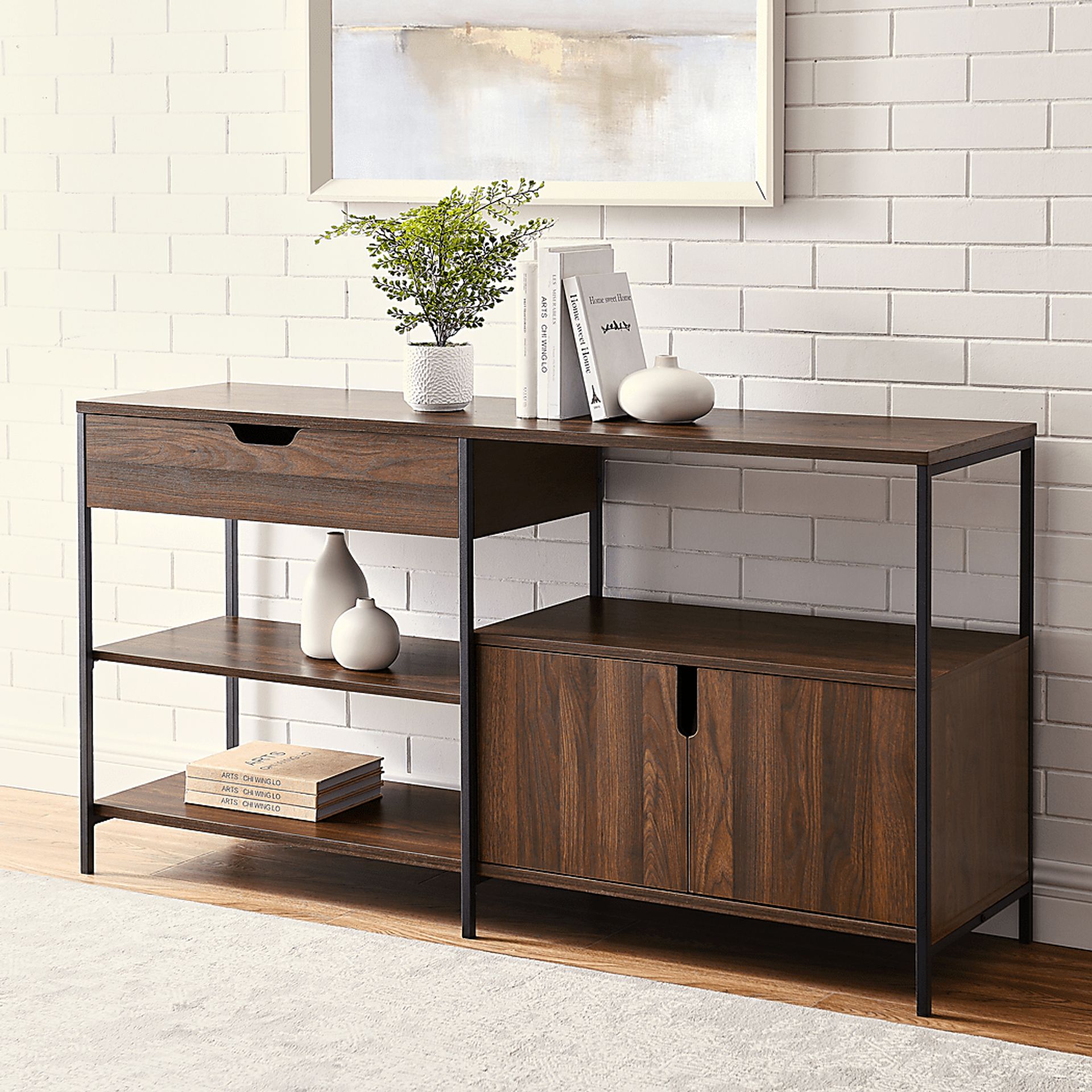 Beverwil Walnut 58 in. Console - Image 5
