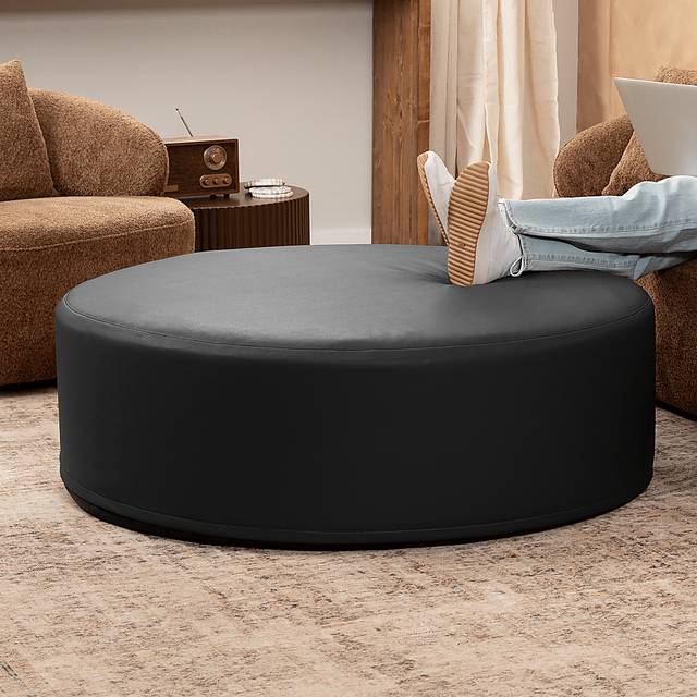 Bevina I Black Large Ottoman - Thumbnail - Image 2