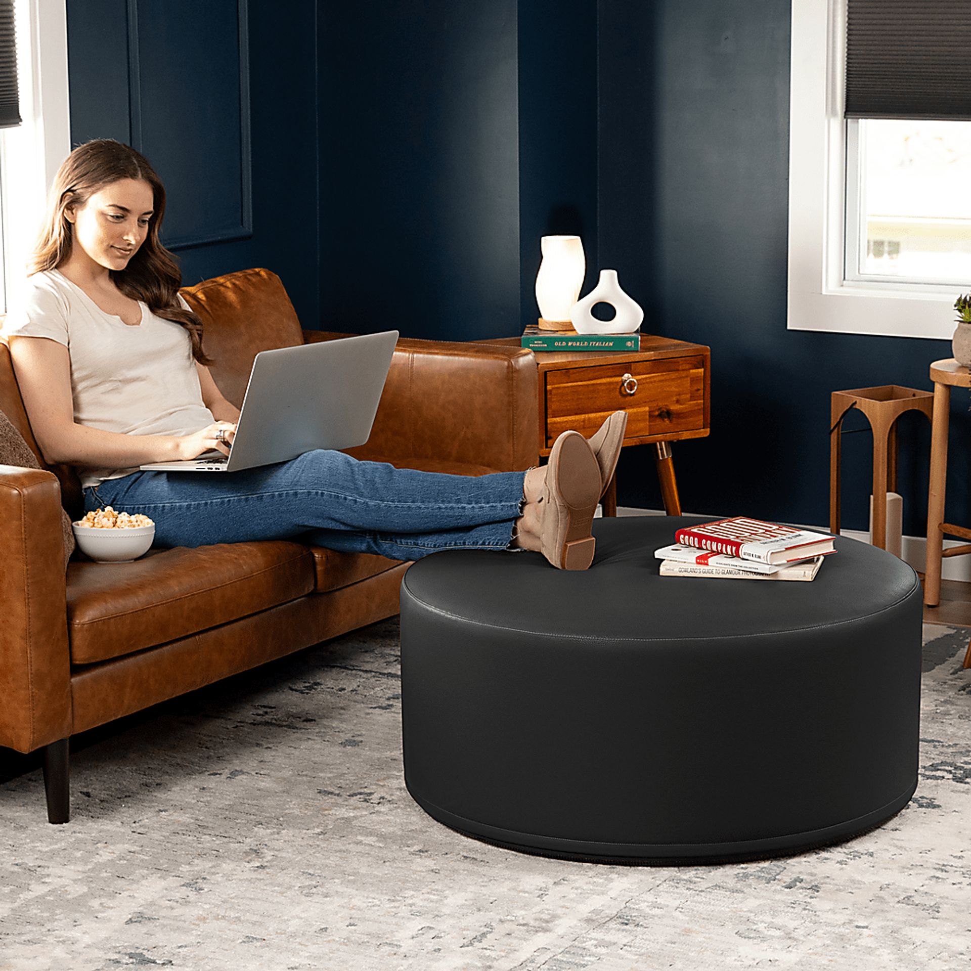 Bevina I Black Ottoman - Image 7