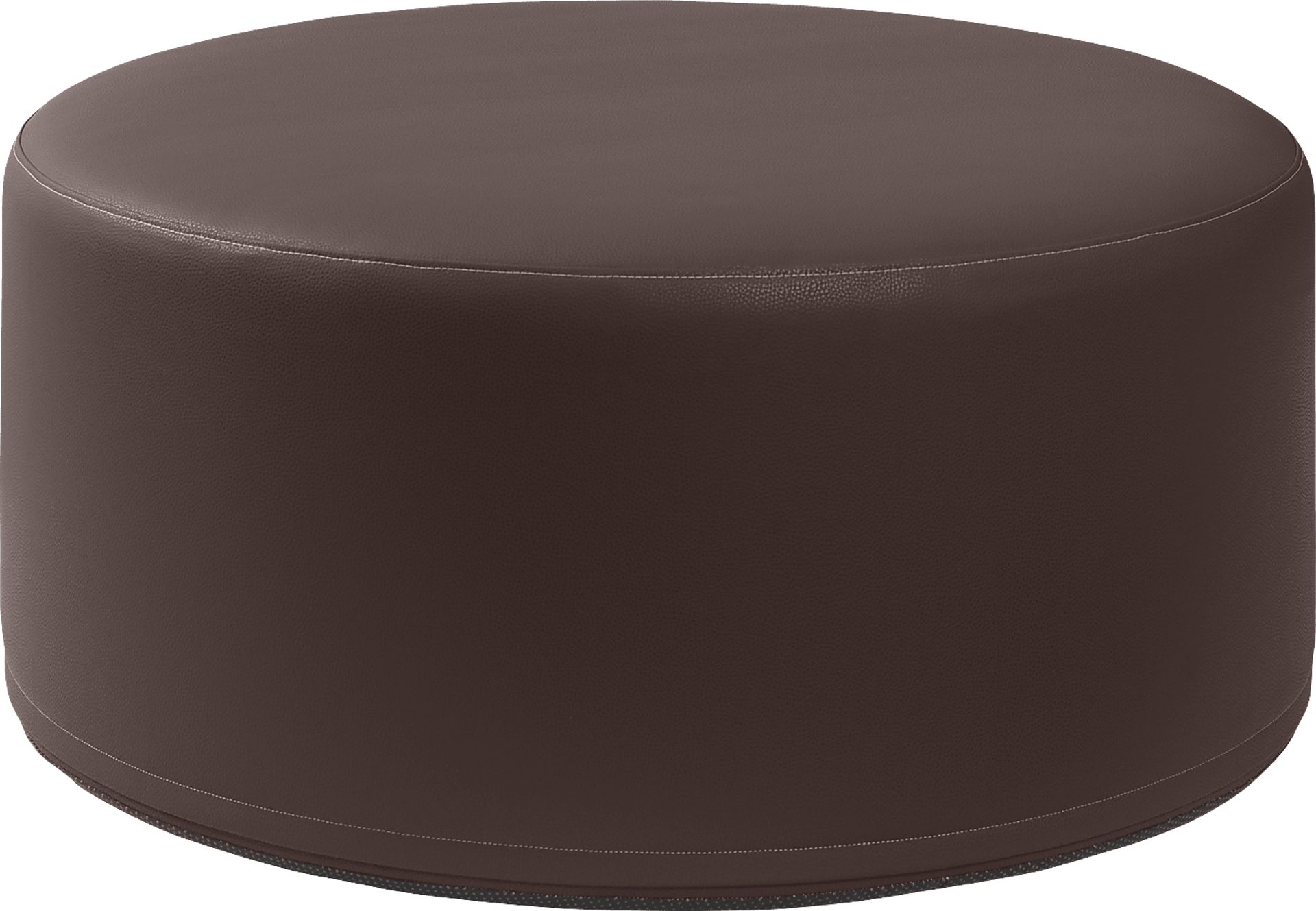 Bevina I Brown Ottoman - Image 1