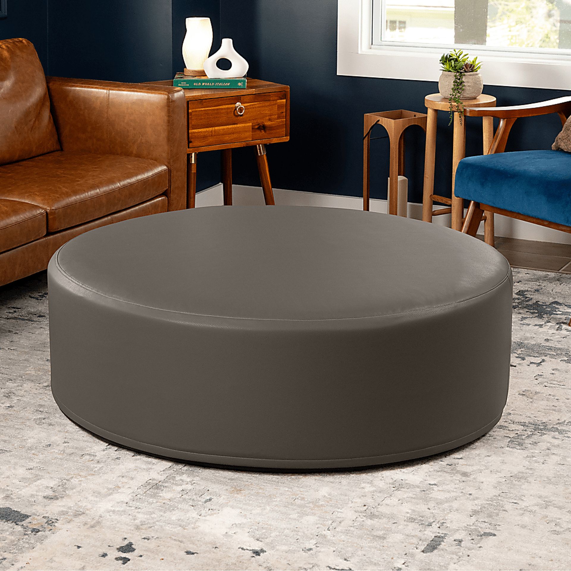 Bevina I Gray Large Ottoman - Image 3