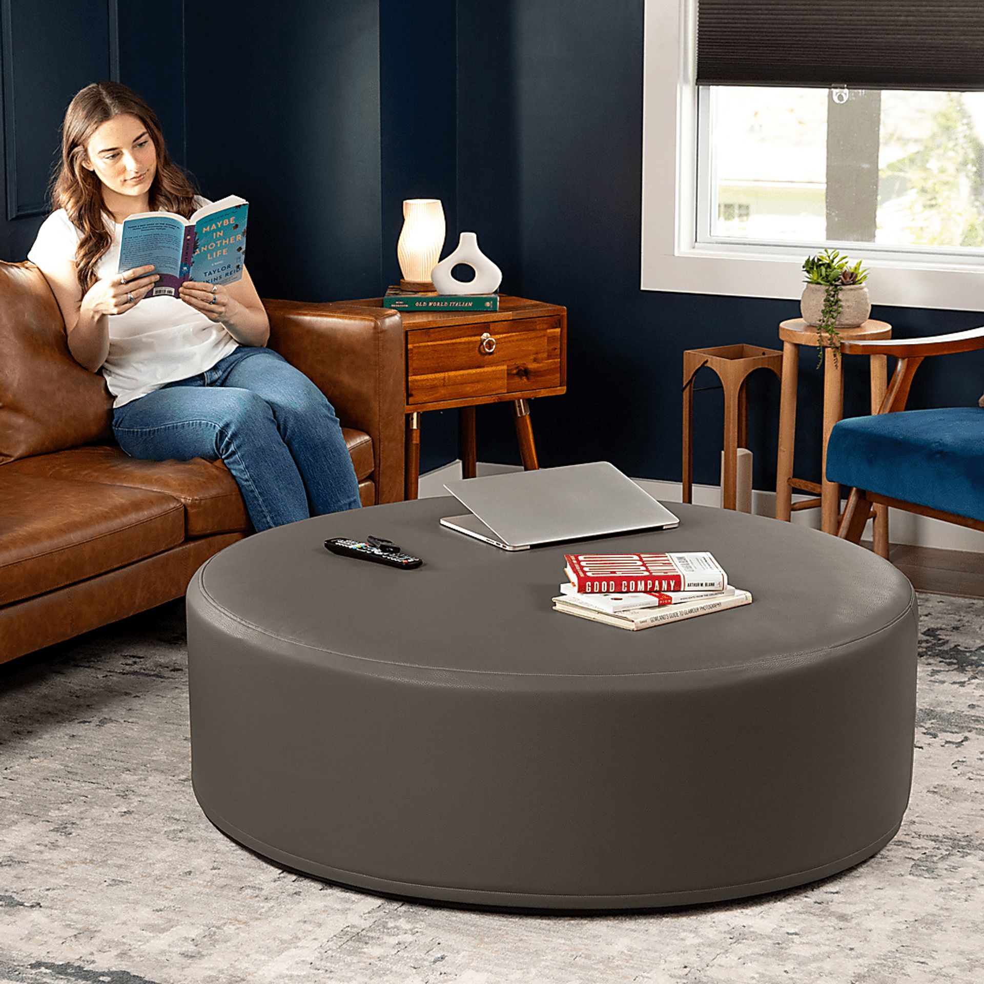 Bevina I Gray Large Ottoman - Image 5