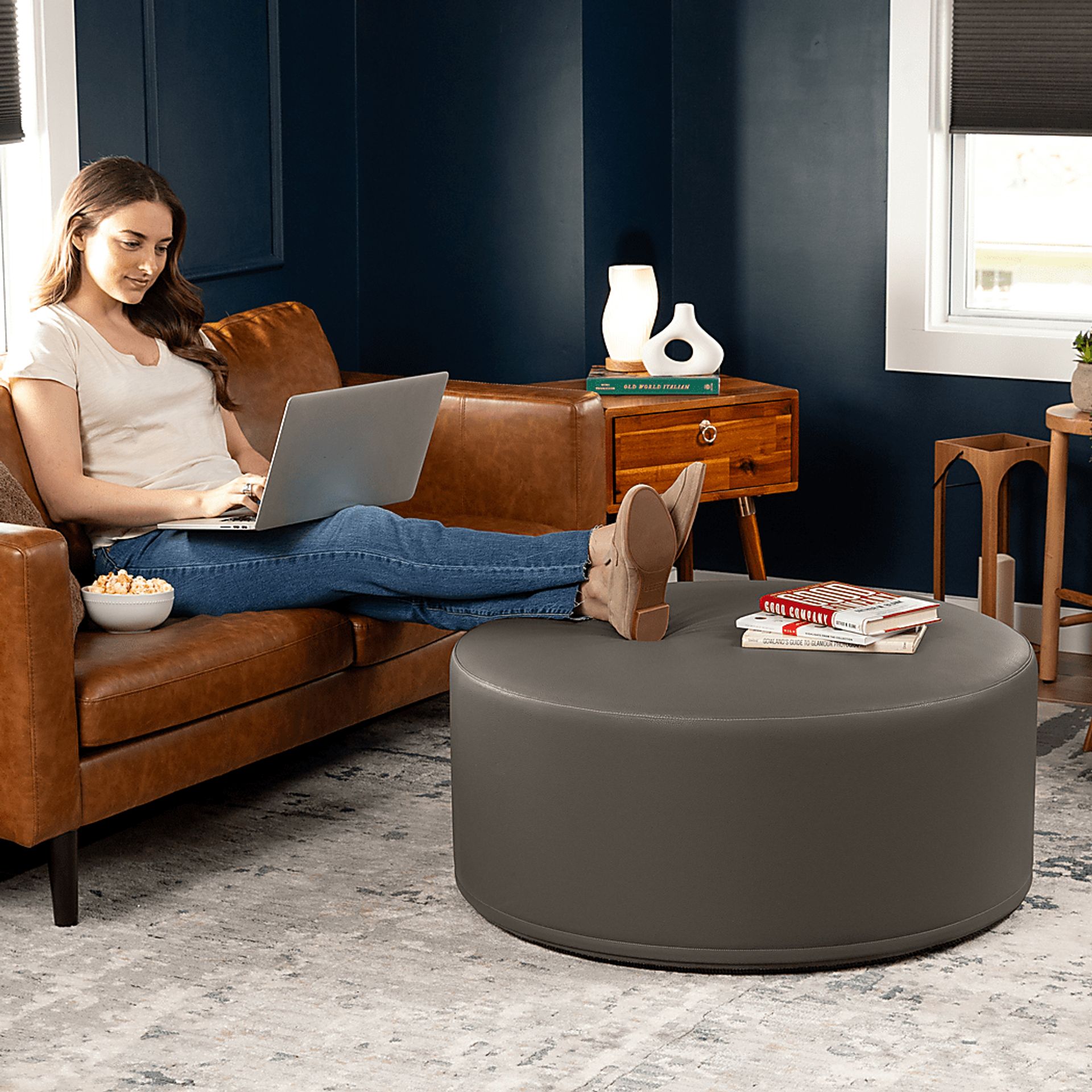 Bevina I Gray Ottoman - Image 7