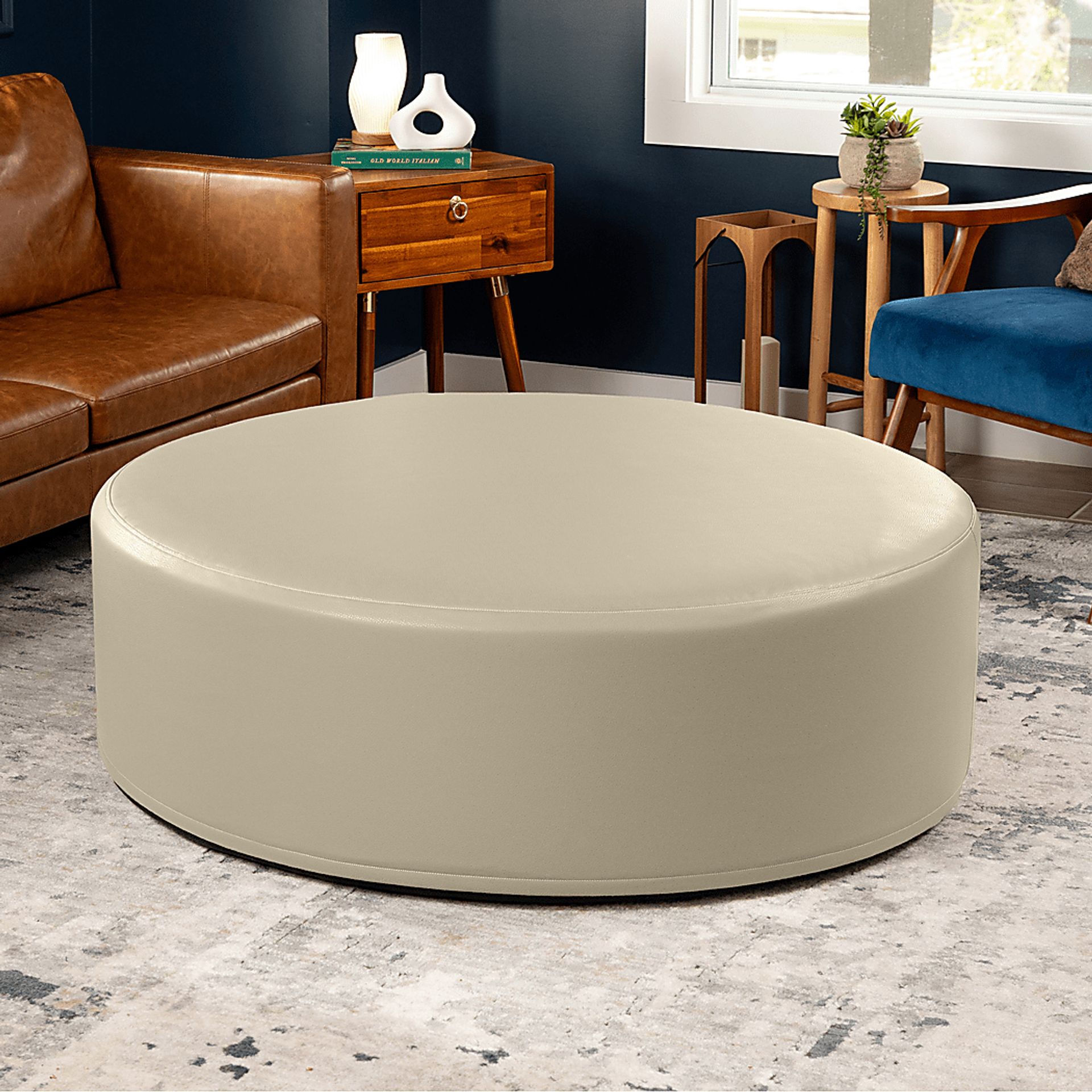 Bevina I Natural Large Ottoman - Image 3