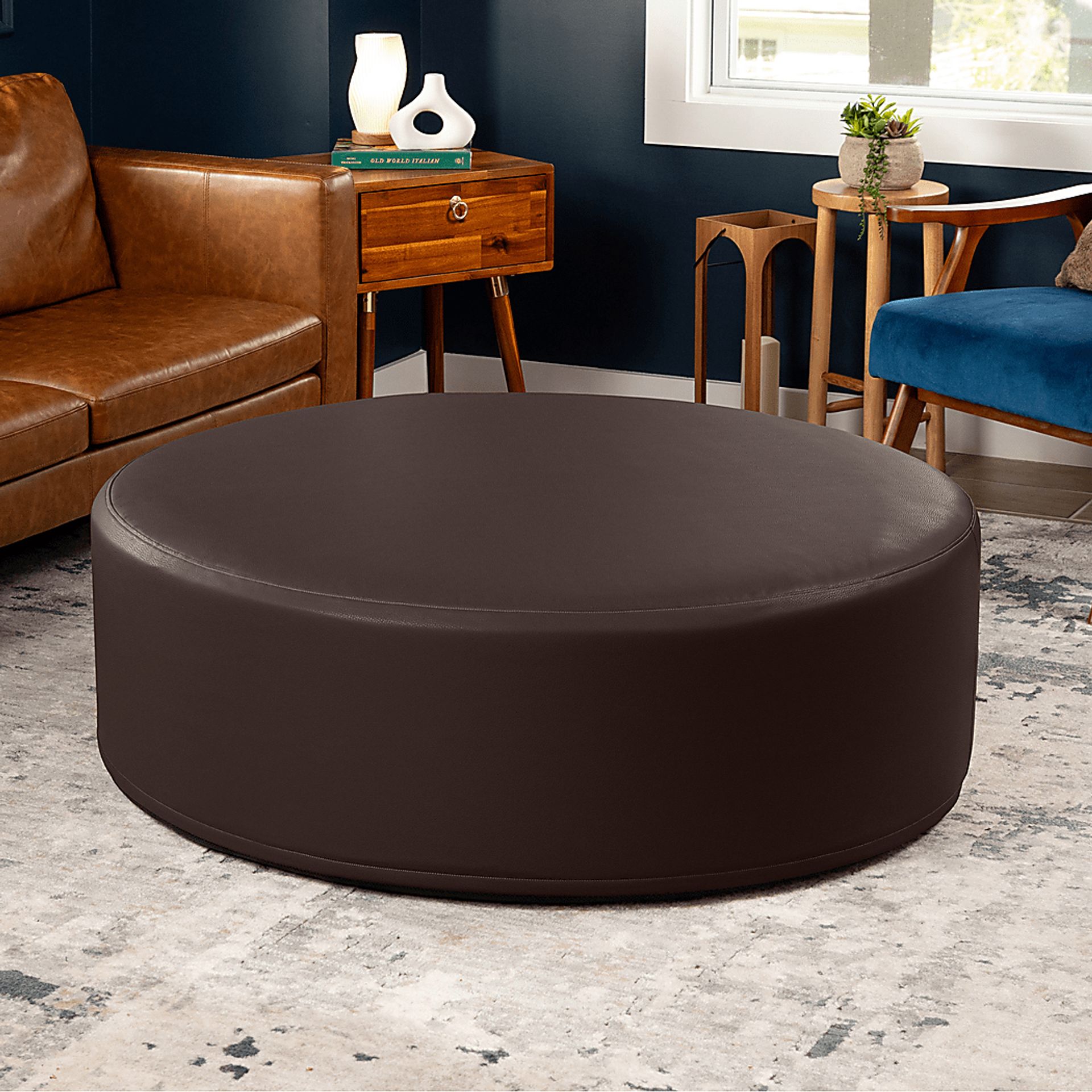Bevina I Walnut Large Ottoman - Image 3