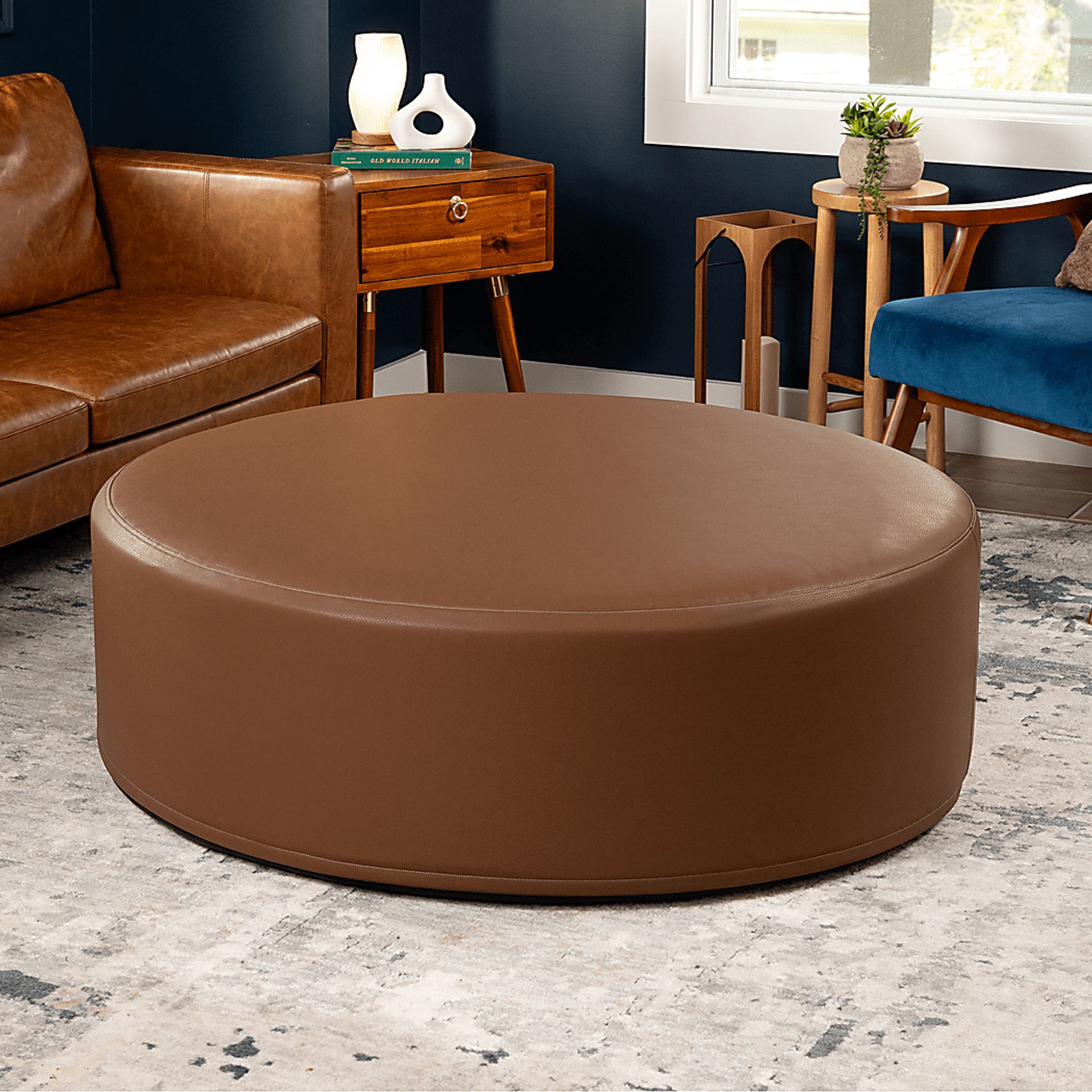 Bevina I Walnut Large Ottoman - Image 3