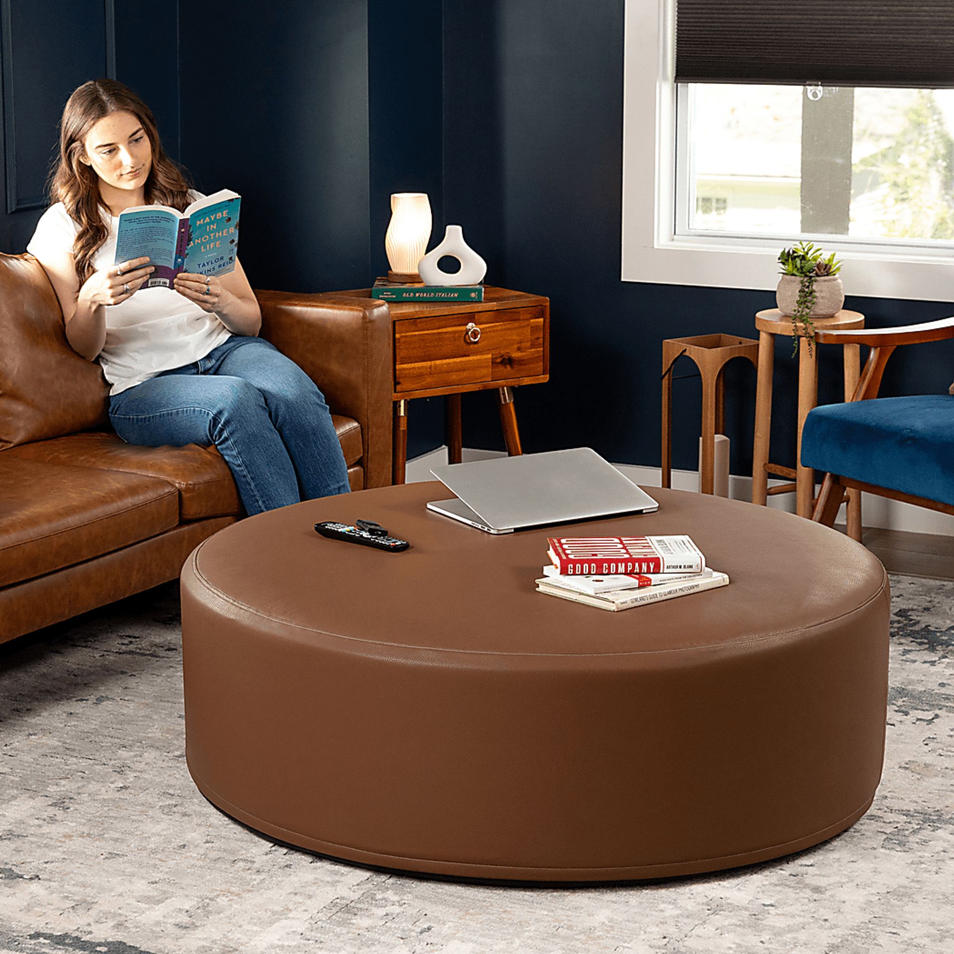 Bevina I Walnut Large Ottoman - Image 5