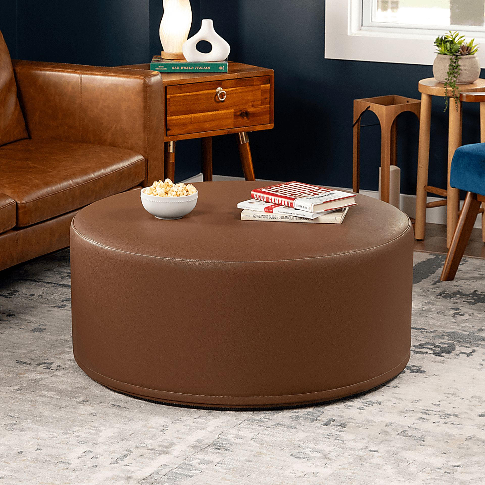 Bevina I Walnut Ottoman - Image 3