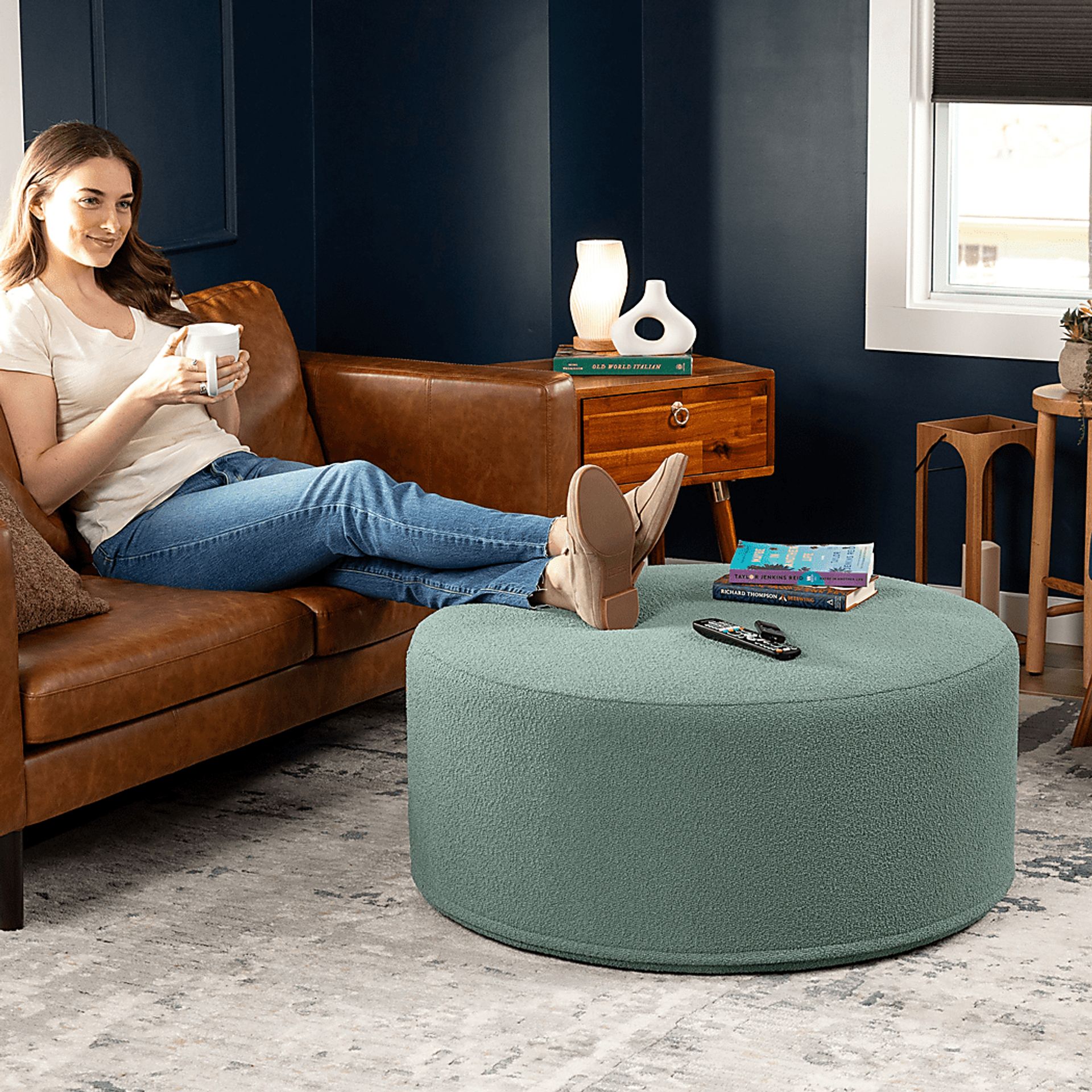 Bevina II Green Ottoman - Image 6