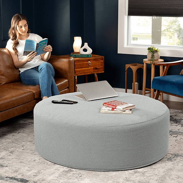 Bevina II Silver Large Ottoman - Thumbnail - Image 6
