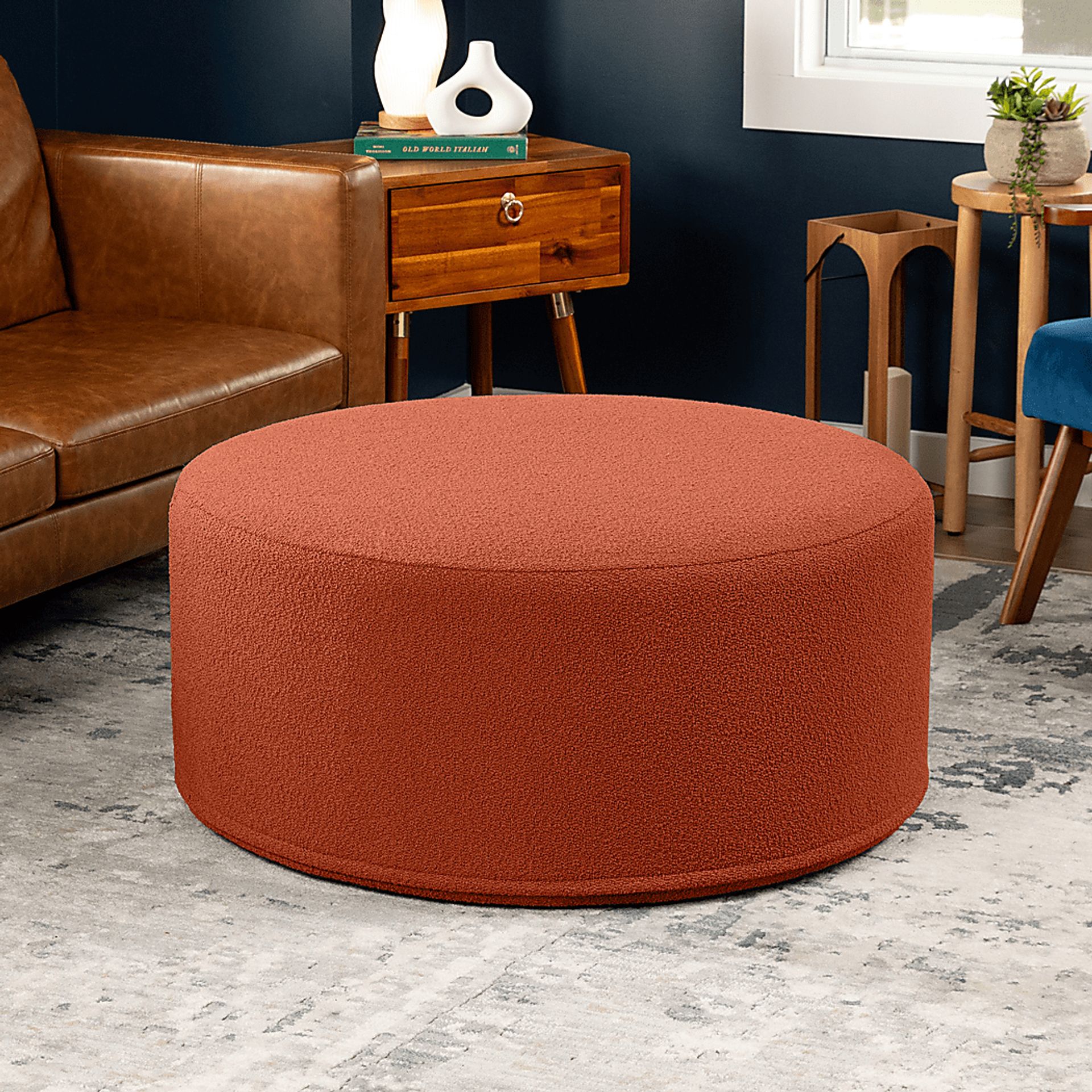 Bevina II Terracotta Ottoman - Image 3