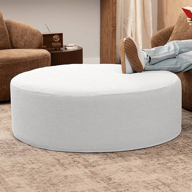 Bevina II White Large Ottoman - Thumbnail - Image 2