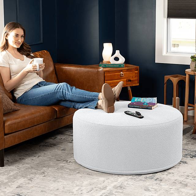 Bevina II White Ottoman - Thumbnail - Image 6