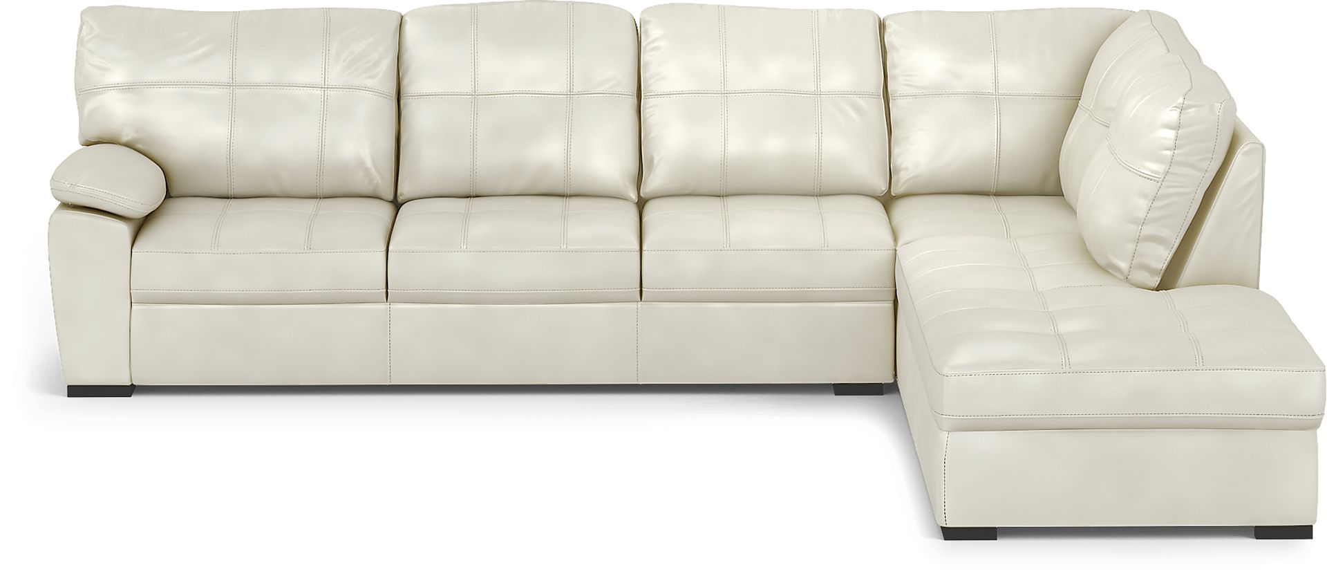 Bexley Square Cream 3 Pc Sectional Living Room - Image 3