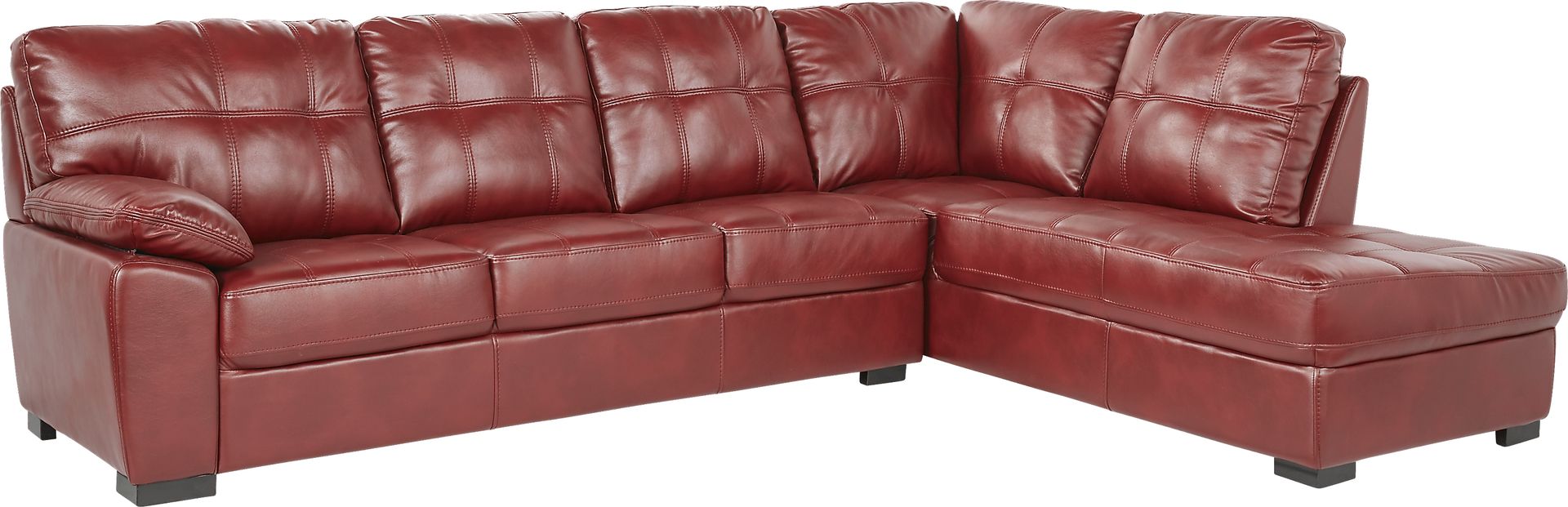 Bexley Square Red 2 Pc Sectional - Image 1