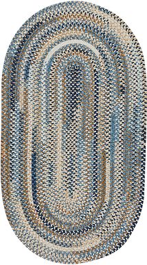 Bexmark Blue 5' x 8' Oval Rug