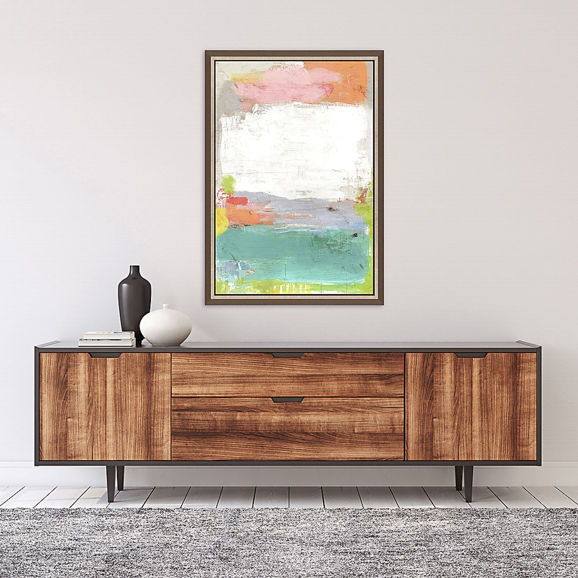 Beyond The Lagoon Blue Framed Artwork - Image 2