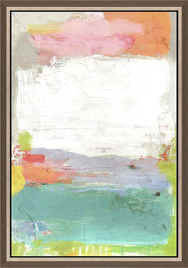 Beyond The Lagoon Blue Framed Artwork