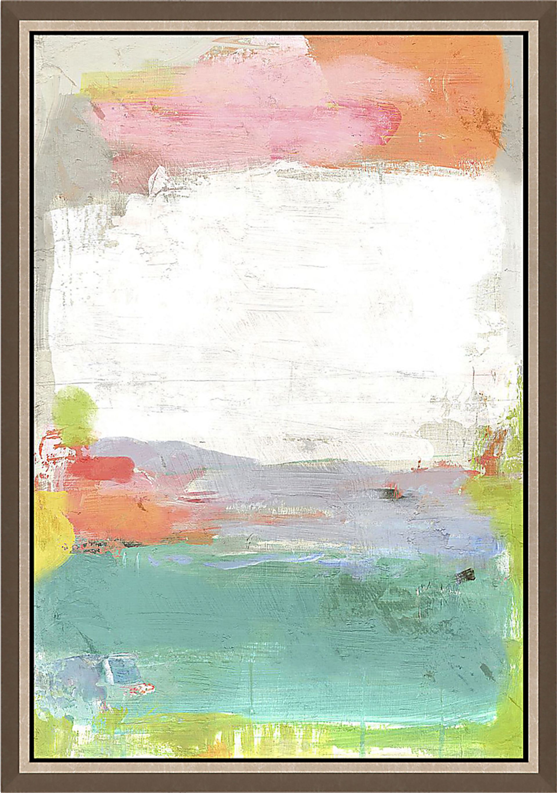 Beyond The Lagoon Blue Framed Artwork - Image 1
