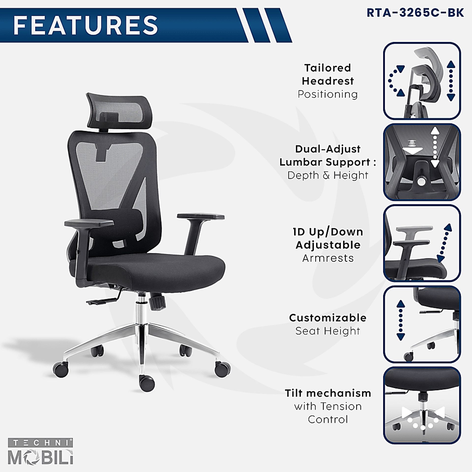 Bezac Black Office Chair - Image 4