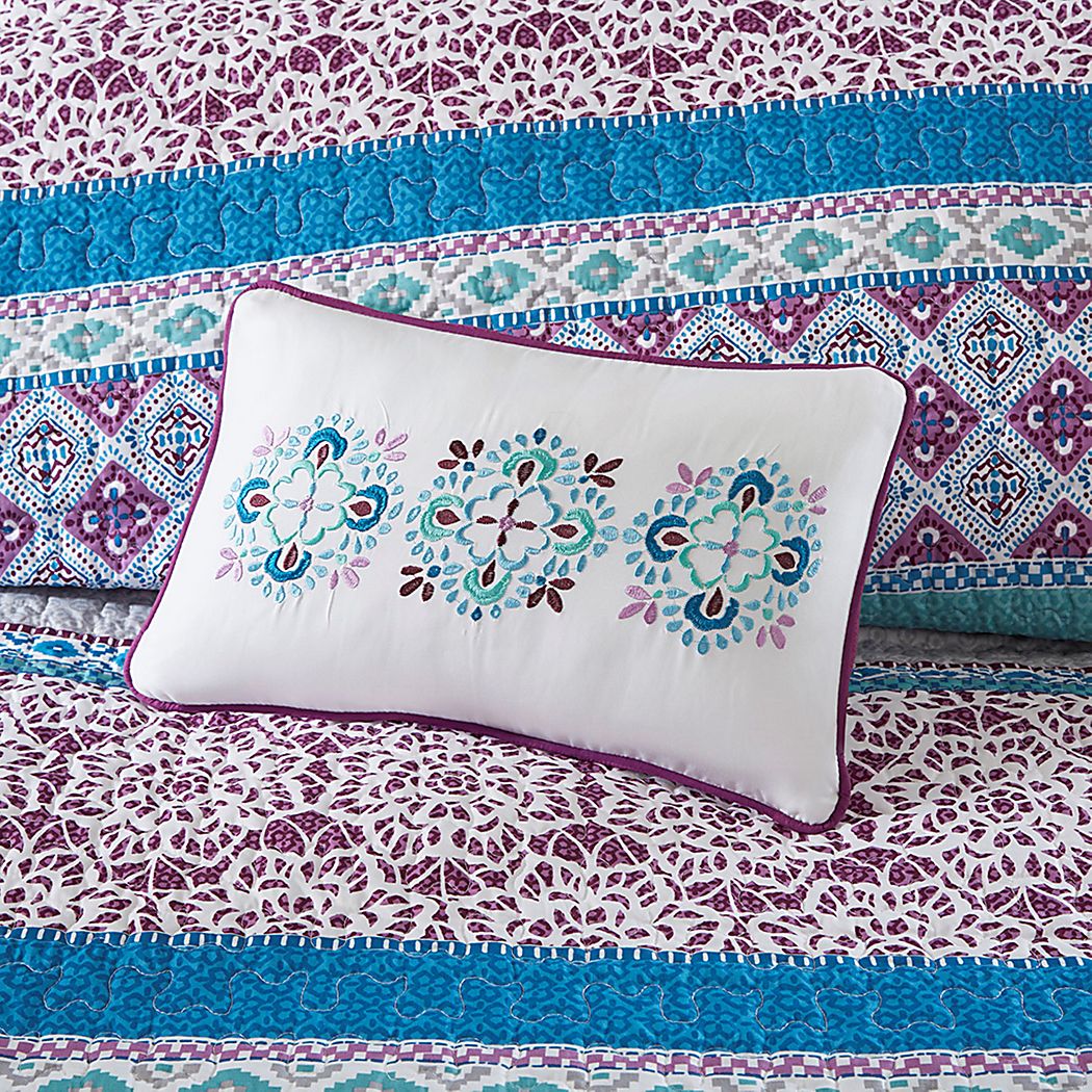 Bezzy Purple Daybed Quilt Set - Thumbnail 4