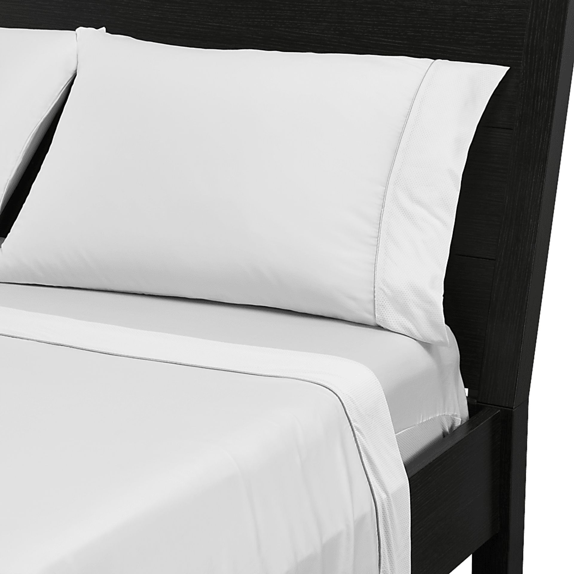 Bedgear Basic Bright White 4 Pc King Bed Sheet Set - Image 3