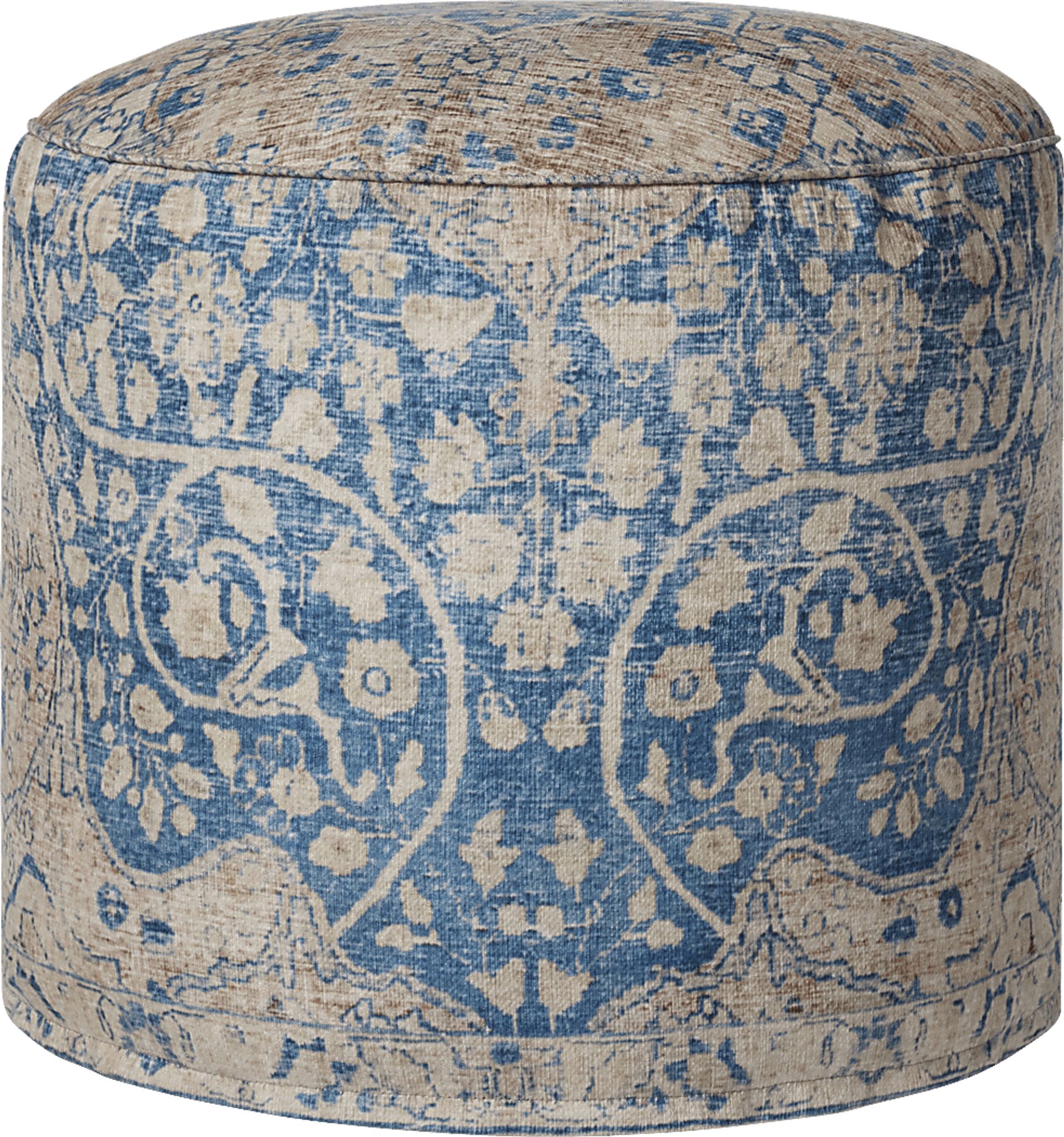 Biala Blue Pouf - Image 1