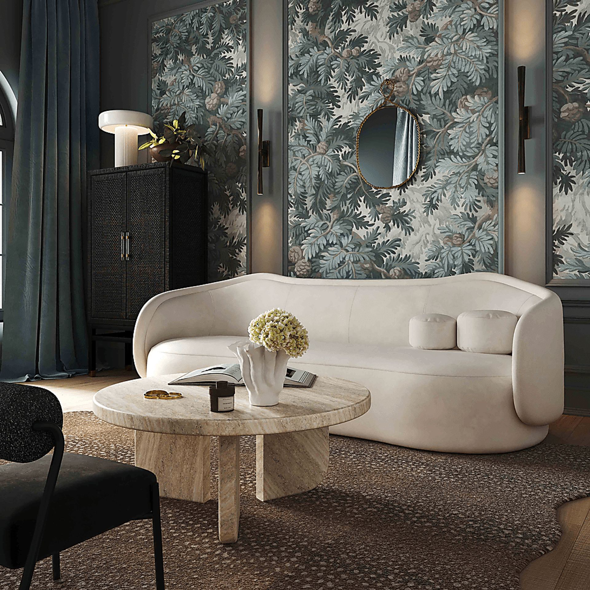 Bialystoker Cream Sofa - Image 2