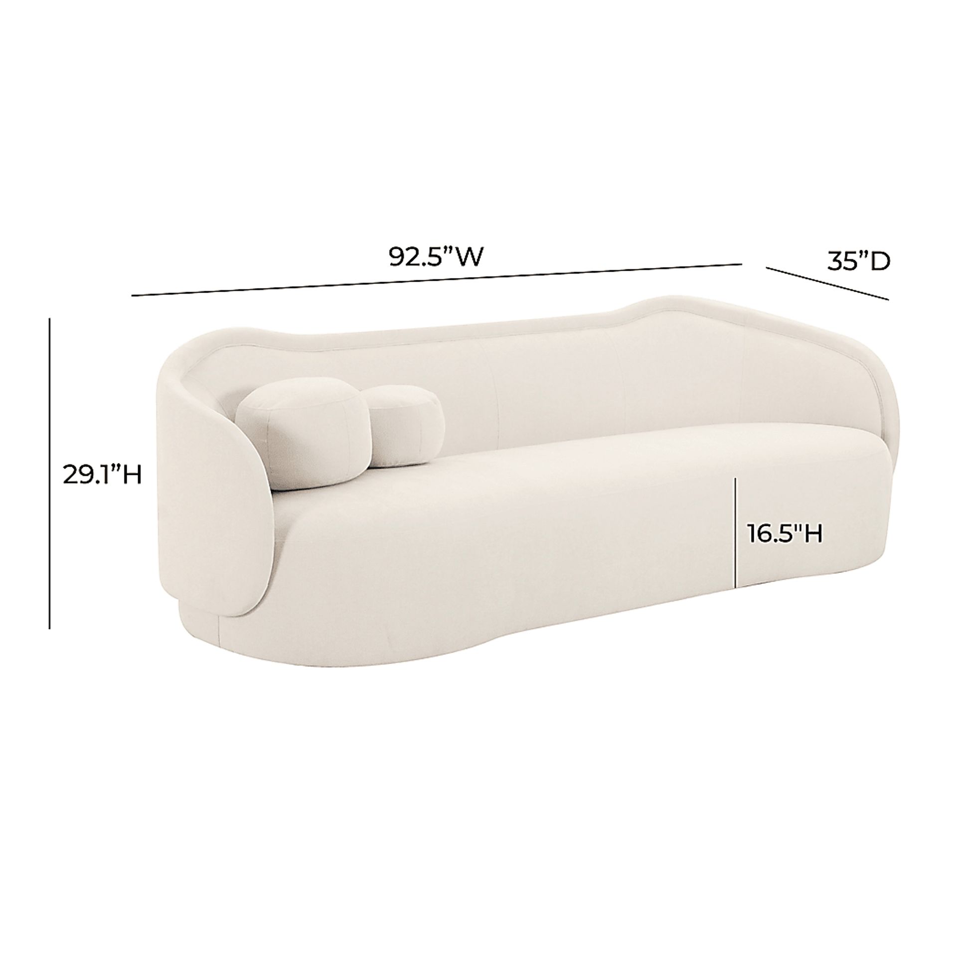 Bialystoker Cream Sofa - Image 6
