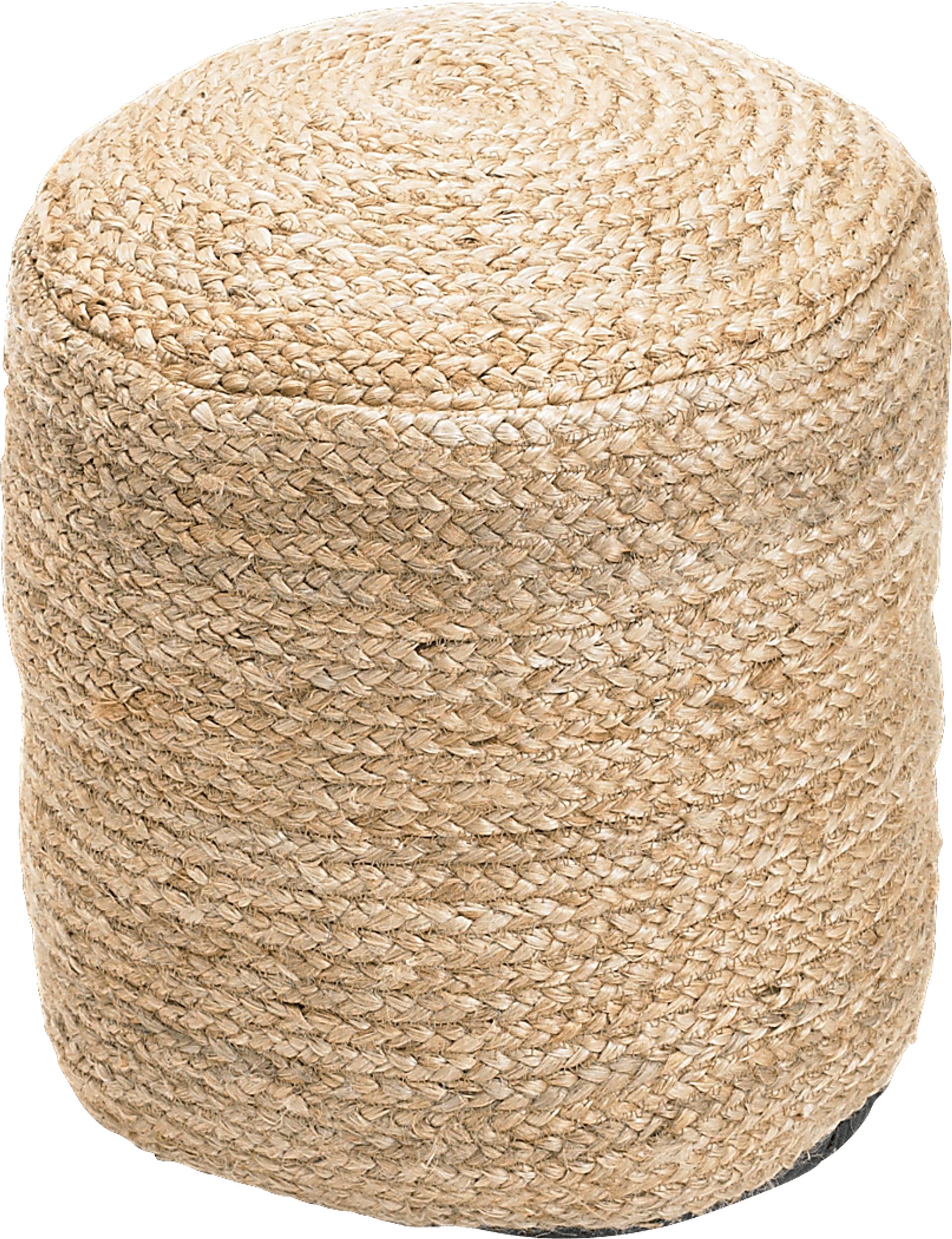 Bickler Natural Pouf - Image 1