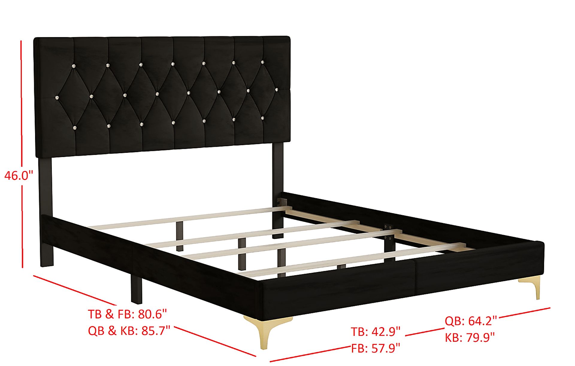 Bickley Black Queen Bed with Bench - Image 5