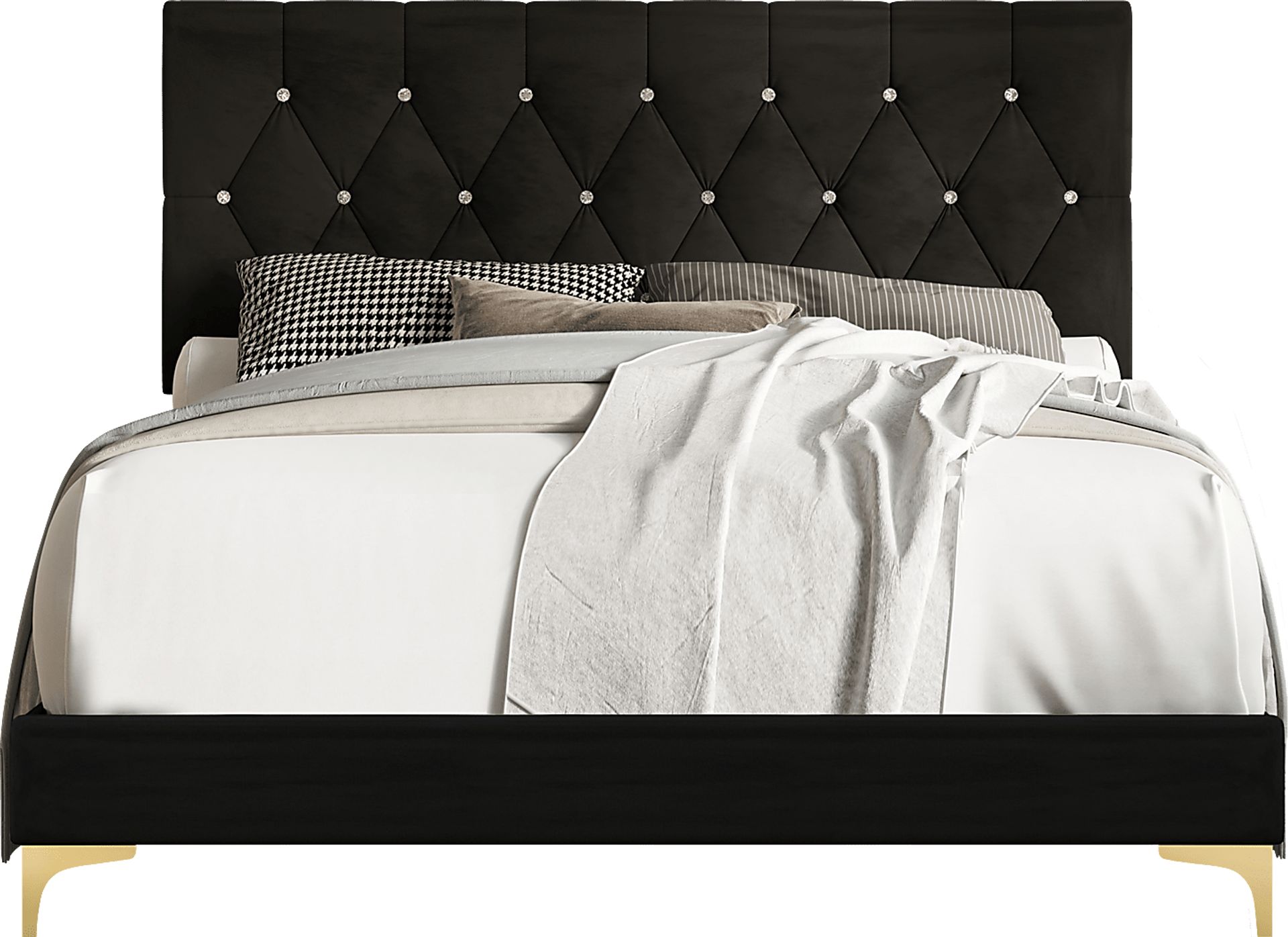 Bickley Black Queen Bed with Bench - Image 1