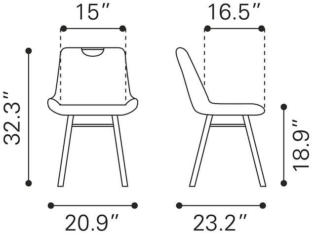 Bidelle Brown Dining Chair, Set of 2 - Thumbnail - Image 10