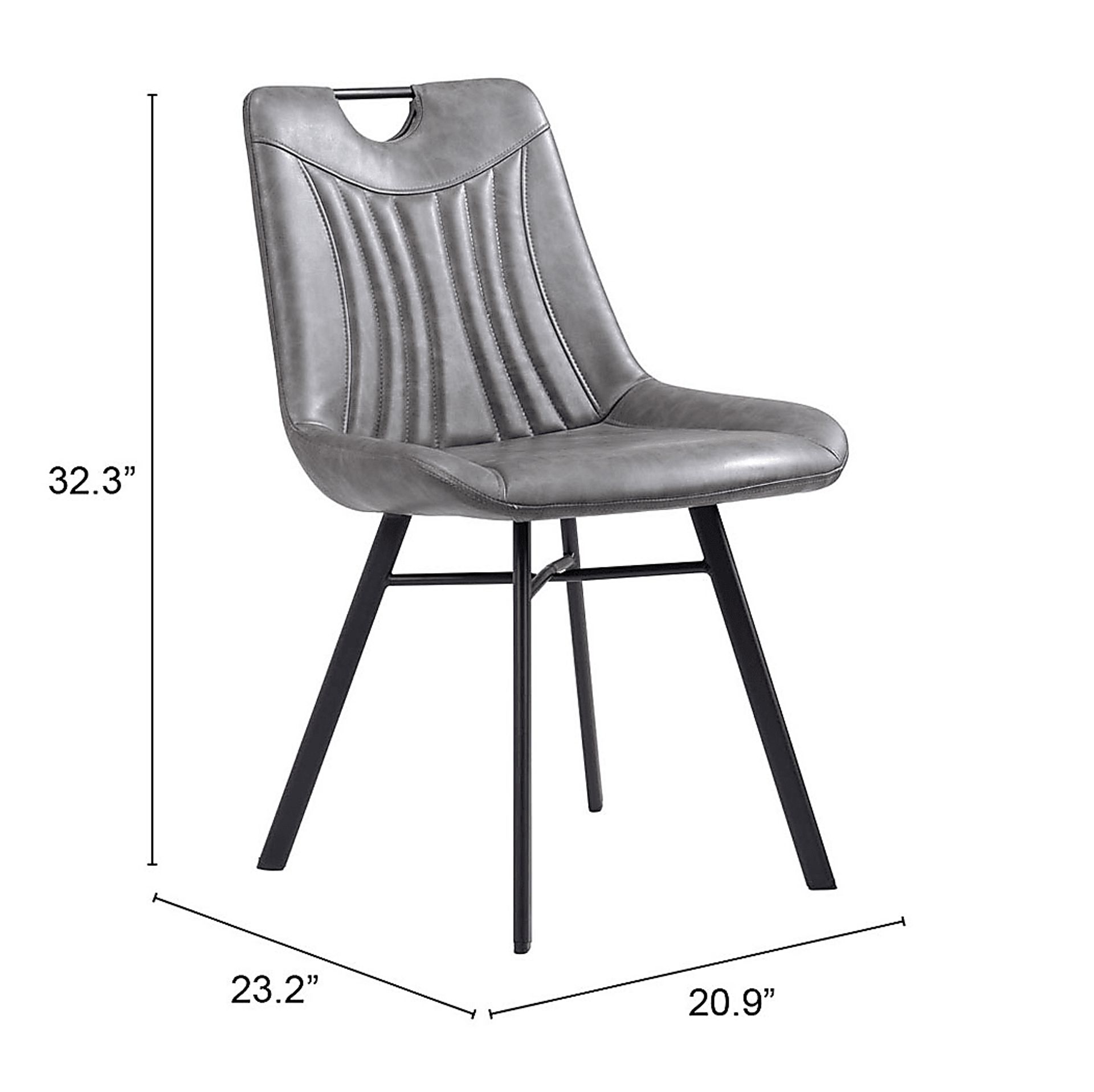 Bidelle Gray Dining Chair, Set of 2 - Image 8